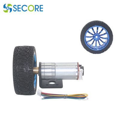 Robot Toy Planetary Gear Reduction Motor 24VDc 65mm Wheel With Encoder